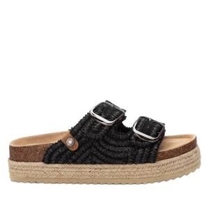 NEW XTI women's double strap sandals in black